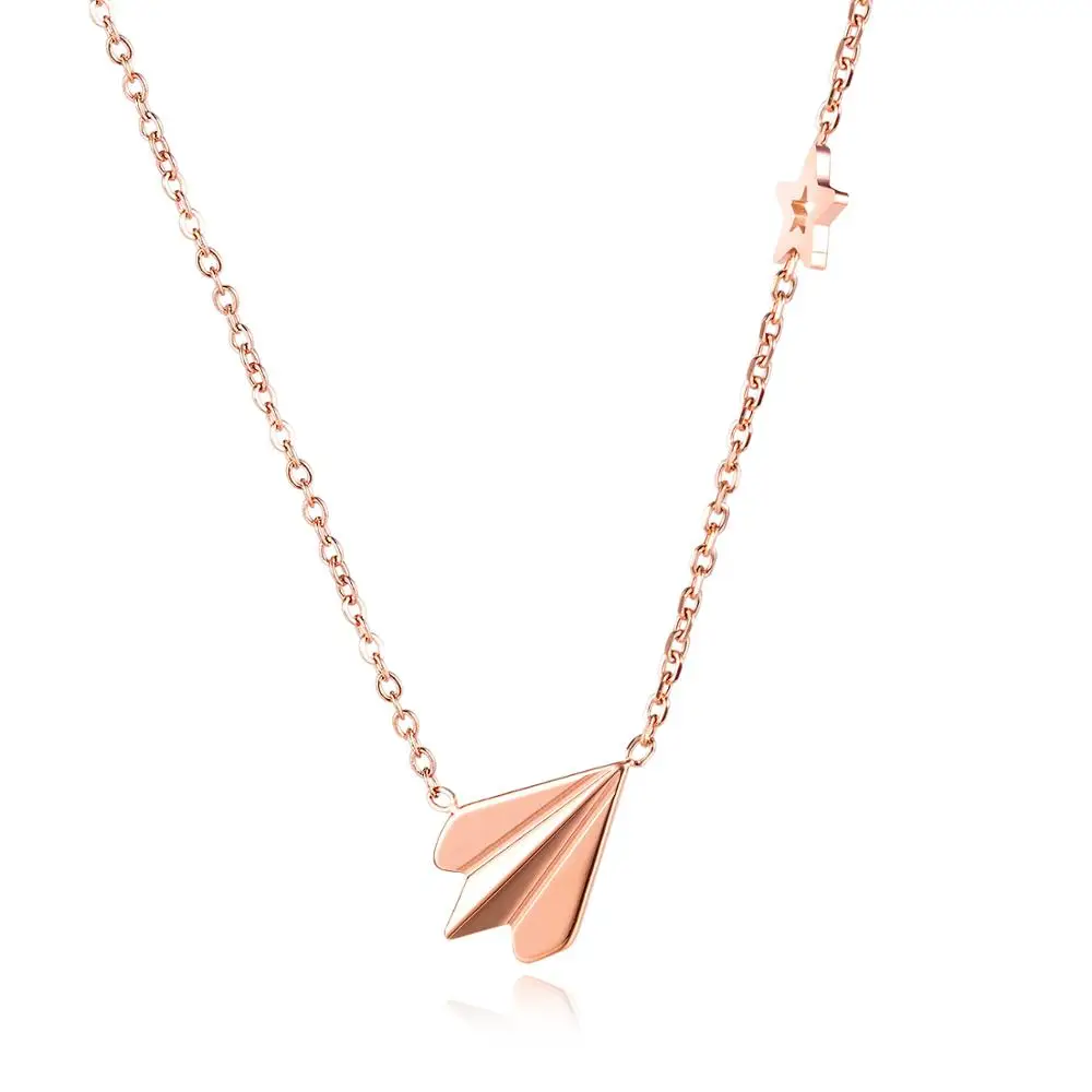 cute rose gold Paper star airplane necklace for women 2020 stainless steel jewelry accessories colgantes mujer moda dropshipping
cute rose gold Paper star airplane necklace for women 2020 stainless steel jewelry accessories colgantes mujer moda dropshipping