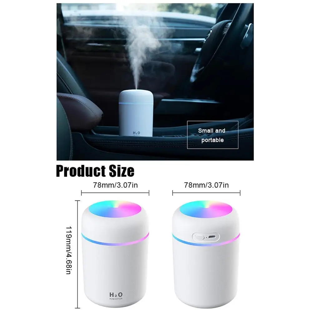 Portable Air Humidifier 300ml Ultrasonic Aroma Essential Oil Diffuser USB Cool Mist Maker Purifier Aromatherapy for Car Home
Portable Air Humidifier 300ml Ultrasonic Aroma Essential Oil Diffuser USB Cool Mist Maker Purifier Aromatherapy for Car Home