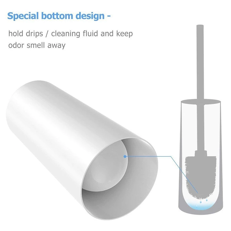 Toilet Brush With Holder -Heavy Duty Stainless Steel Upgraded Length Handle Bowl Scrubber Cleaner Set,2 Pack Durable Shed-Free S 
Toilet Brush With Holder -Heavy Duty Stainless Steel Upgraded Length Handle Bowl Scrubber Cleaner Set,2 Pack Durable Shed-Free S