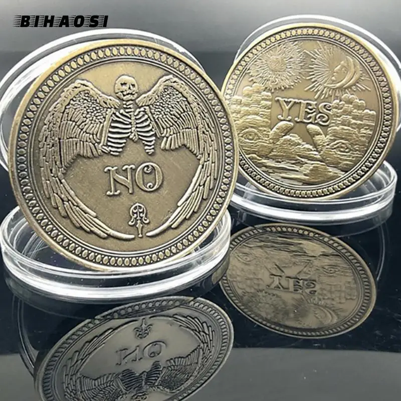 Gold Plated Bronze Solid Relief Yes Decision Coin No Commemorative Coin Skull and angel lucky Coin Antique Good and Evil Coin
Gold Plated Bronze Solid Relief Yes Decision Coin No Commemorative Coin Skull and angel lucky Coin Antique Good and Evil Coin