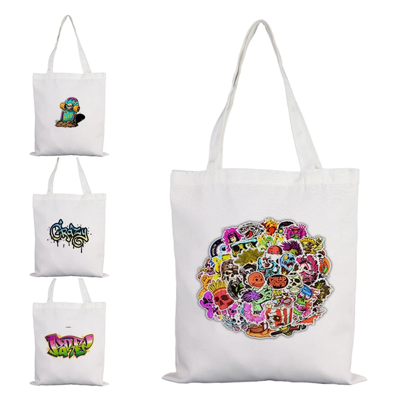 Fashion Graffiti Color Shoping Bags Tote Bag Anime Ladies Canvas Shopper Woman Shopping for Boutique Korean Designer Handbags
Fashion Graffiti Color Shoping Bags Tote Bag Anime Ladies Canvas Shopper Woman Shopping for Boutique Korean Designer Handbags