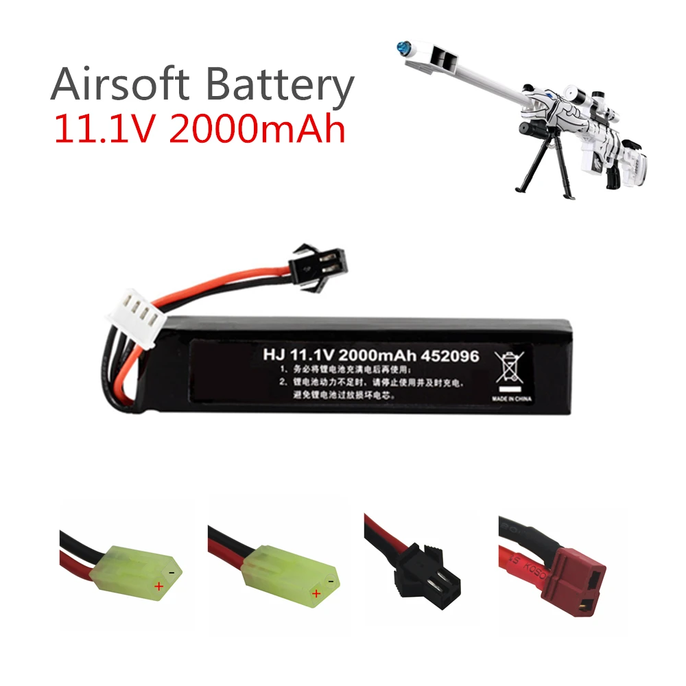 11 1 v Lipo батарея для водяного пистолета страйкбол V 3S 2000mAh 30C 452096 страйкбола BB
