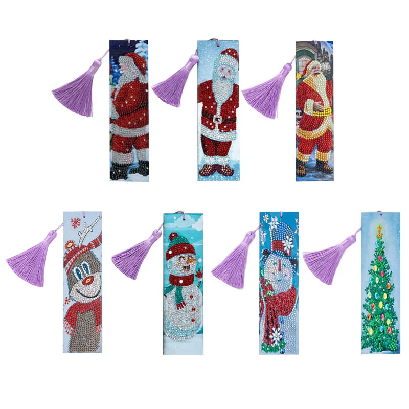 DIY Christmas Bookmark 5D Diamond Painting Special Shaped Diamond Embroidery Cross Stitch Tassel Book Marks Natal for Book Gift
DIY Christmas Bookmark 5D Diamond Painting Special Shaped Diamond Embroidery Cross Stitch Tassel Book Marks Natal for Book Gift