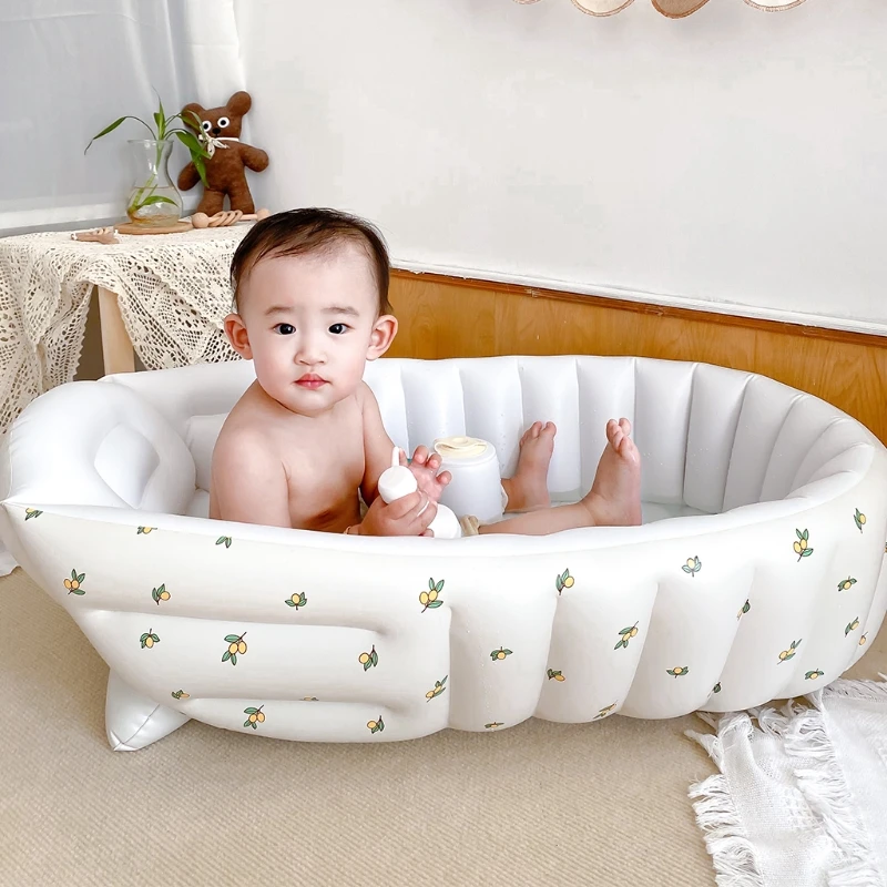 

Детская Надувная ванна с мультяшным оливковым принтом, Портативная Складная Ванна для новорожденных, Детская ванна для купания, бассейн дл...
