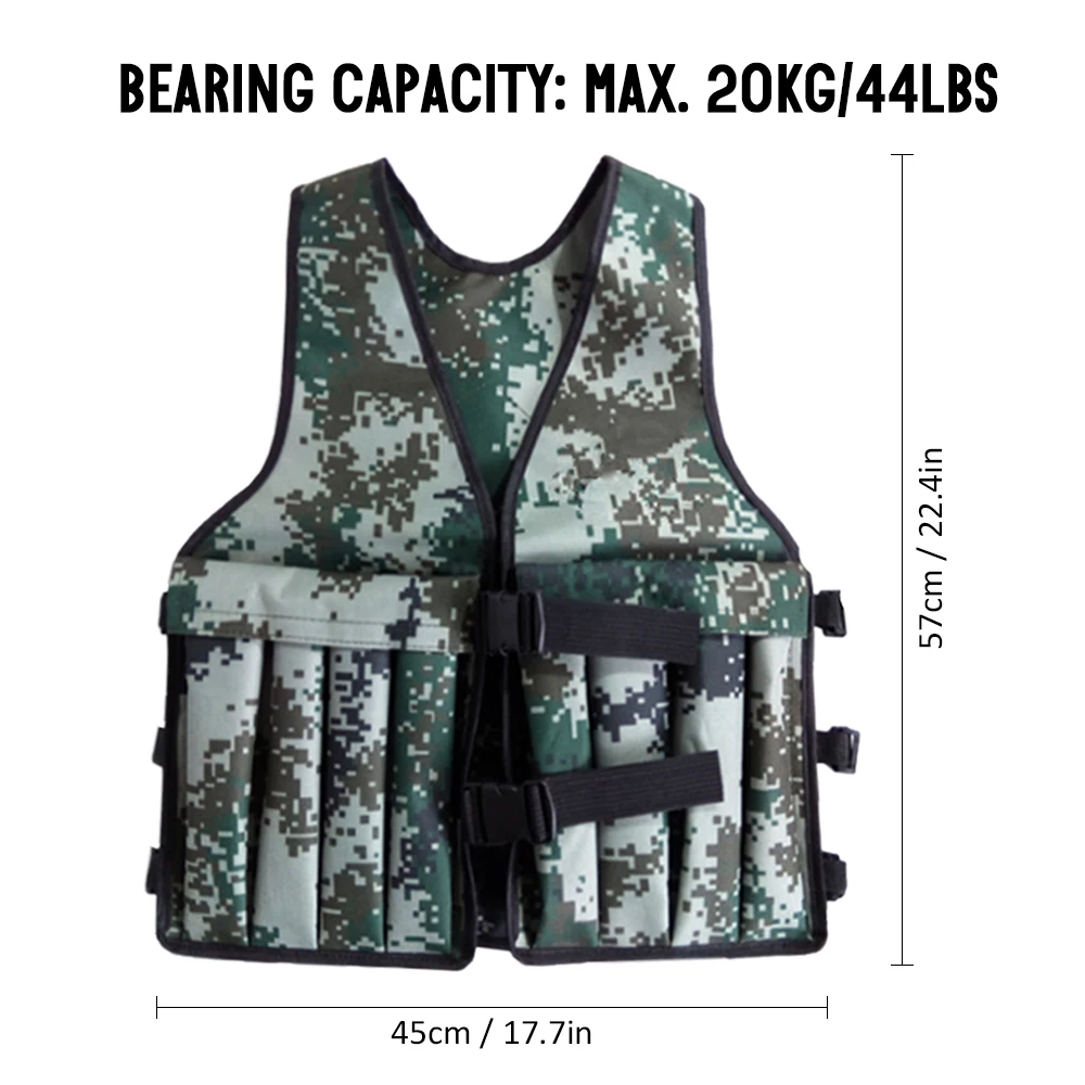 20kg Loading Weight Vest For Training Exercises Fitness Jacket Gym Workout Boxing Waistcoat Adjustable Jacket Sand Clothing
20kg Loading Weight Vest For Training Exercises Fitness Jacket Gym Workout Boxing Waistcoat Adjustable Jacket Sand Clothing