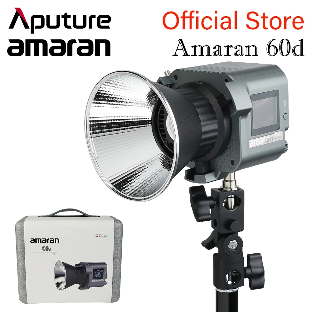 Aputure Amaran COB 60d LED видео легкий вес тела 65 Вт 5600K CRI96 45000 lux @ 1m Bluetooth App управление 8 светильник вых эффектов
Aputure Amaran COB 60d LED видео легкий вес тела 65 Вт 5600K CRI96 45000 lux @ 1m Bluetooth App управление 8 светильник вых эффектов