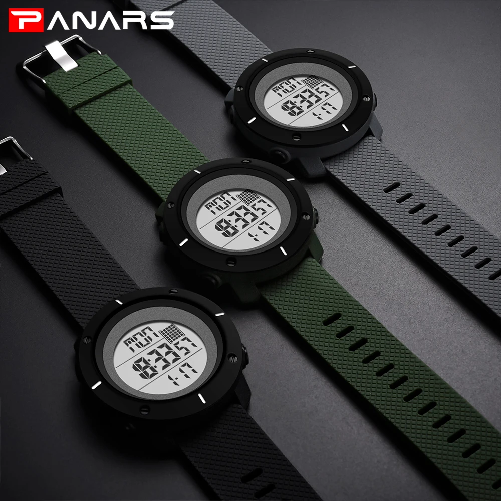 PANARS Watch Men's Digital Wristwatches Waterproof Outdoor Military Sports LED Light Luminous Multi-function Tactical Watch
PANARS Watch Men's Digital Wristwatches Waterproof Outdoor Military Sports LED Light Luminous Multi-function Tactical Watch