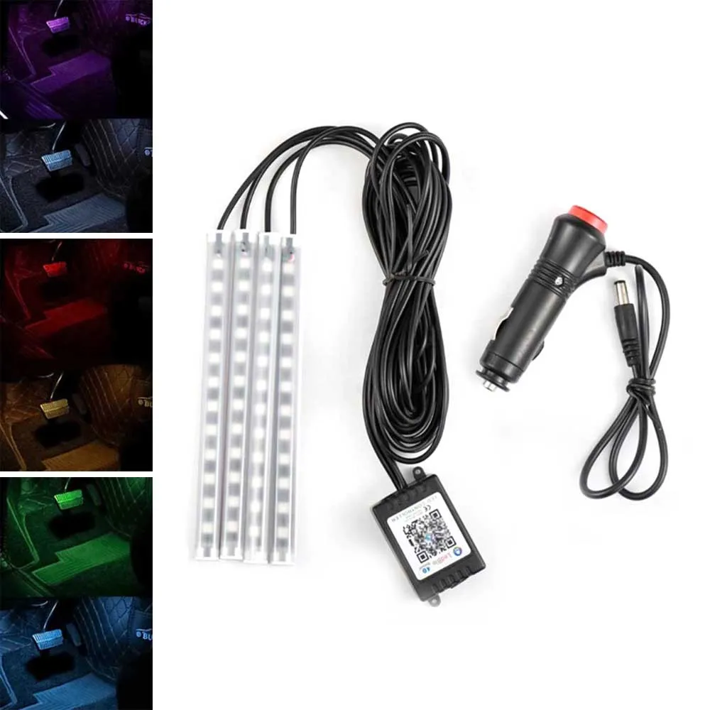 Car RGB LED Decorative Light Strip With Remote Music Control Multiple Modes Silicone DC12V 12LED A Light Bar Decorative Lamps
Car RGB LED Decorative Light Strip With Remote Music Control Multiple Modes Silicone DC12V 12LED A Light Bar Decorative Lamps