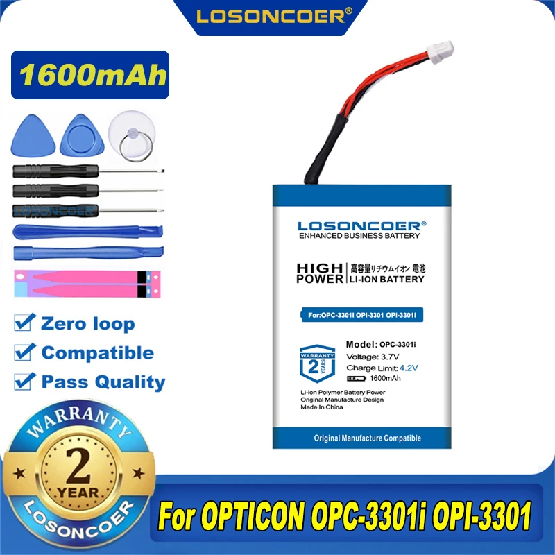 100% Оригинальный LOSONCOER 1600 мА/ч OPC-3301i Батарея для OPTICON OPI-3301 OPI-3301i OPR-3301 C2013 OPR33015505-0-00 Z66 |