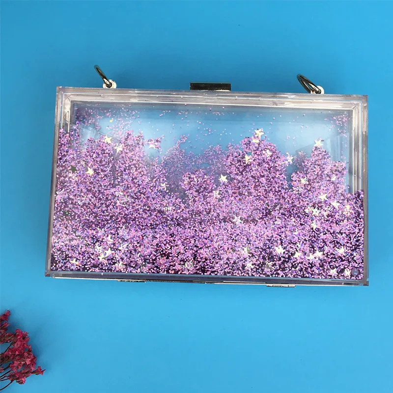 Interesting Quicksand Glitter Powder Transparent Acrylic Diagonal Chain Evening Banquet Dress Bag Purse Clutch Woman Sac A Main
Interesting Quicksand Glitter Powder Transparent Acrylic Diagonal Chain Evening Banquet Dress Bag Purse Clutch Woman Sac A Main