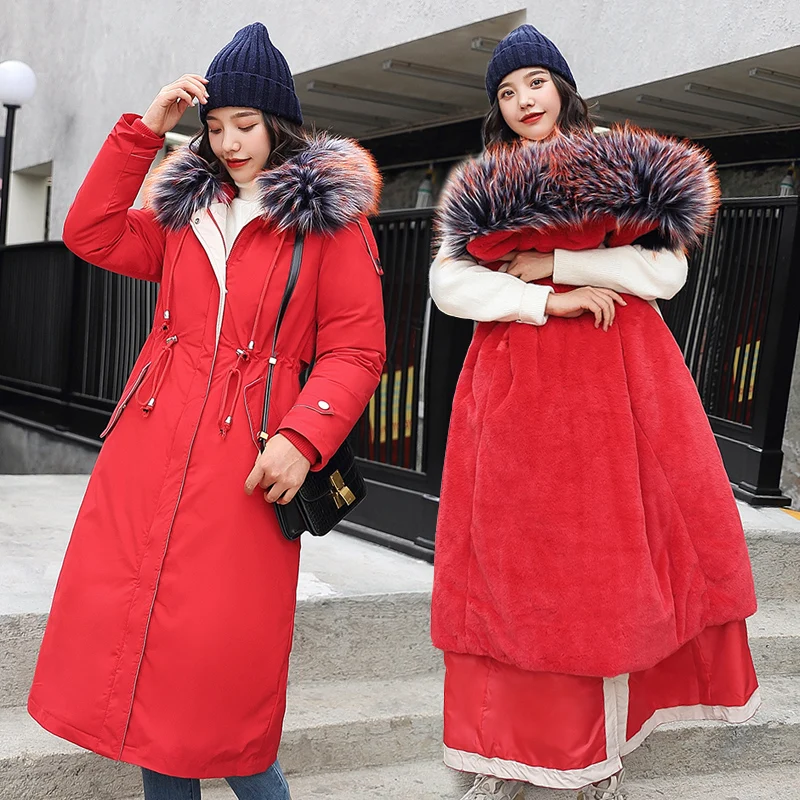 SWYIVY Thick Warm Cotton Parkas Women Coats Long Design 2020 Female Fur Hooded Coats For Women Slim Warm Winter Outwear
SWYIVY Thick Warm Cotton Parkas Women Coats Long Design 2020 Female Fur Hooded Coats For Women Slim Warm Winter Outwear