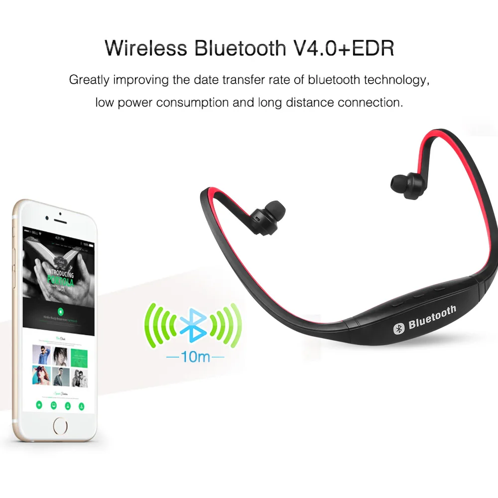Kebidu универсальные Спортивные Беспроводные наушники S9 Bluetooth 4 0 гарнитура для iphone