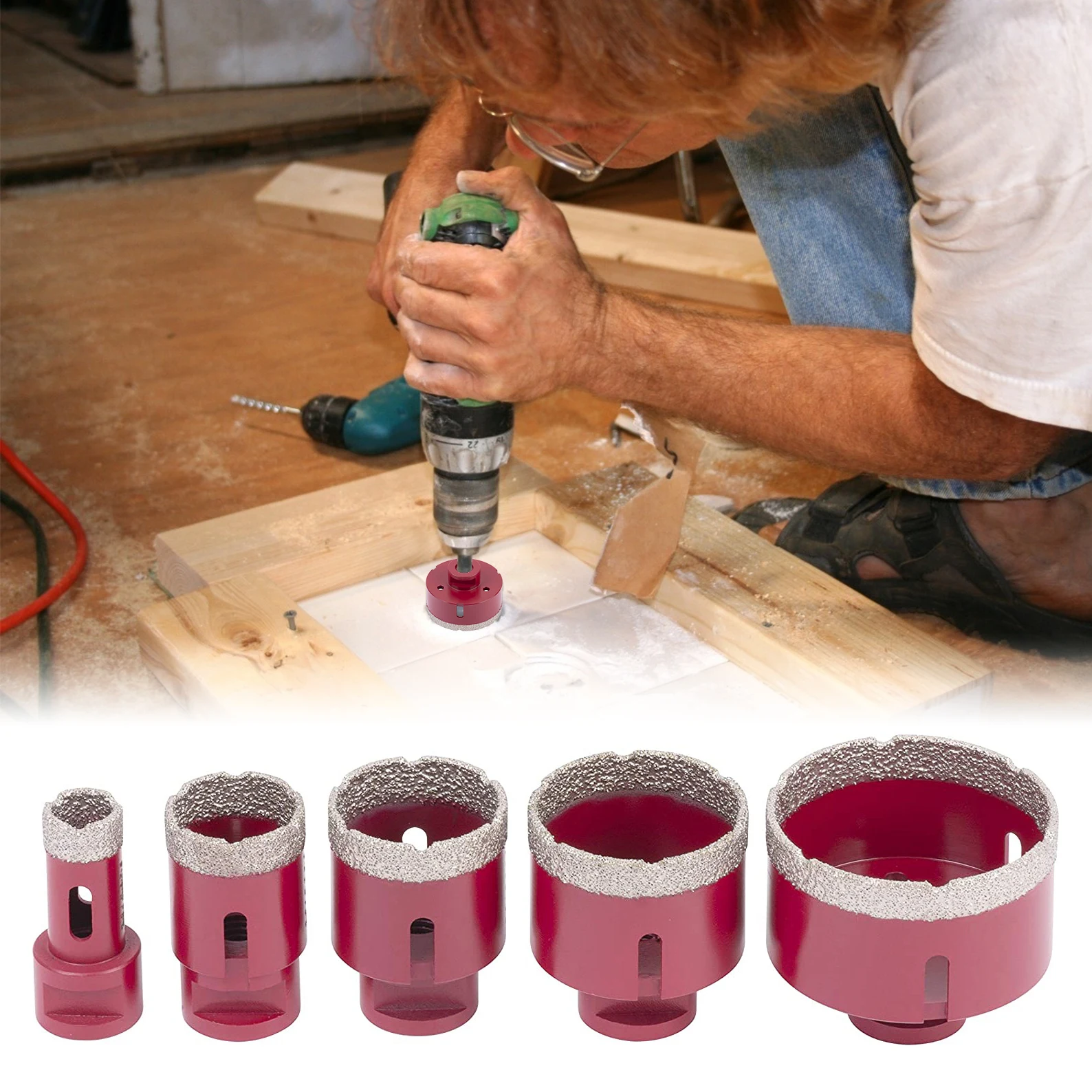 Diamond Core Bit Tiles Porcelain Stoneware,PREMIUM Core Bits Angle Grinder M14 SET Aluminium CASE Ceramic Granite Stone Tiles
Diamond Core Bit Tiles Porcelain Stoneware,PREMIUM Core Bits Angle Grinder M14 SET Aluminium CASE Ceramic Granite Stone Tiles