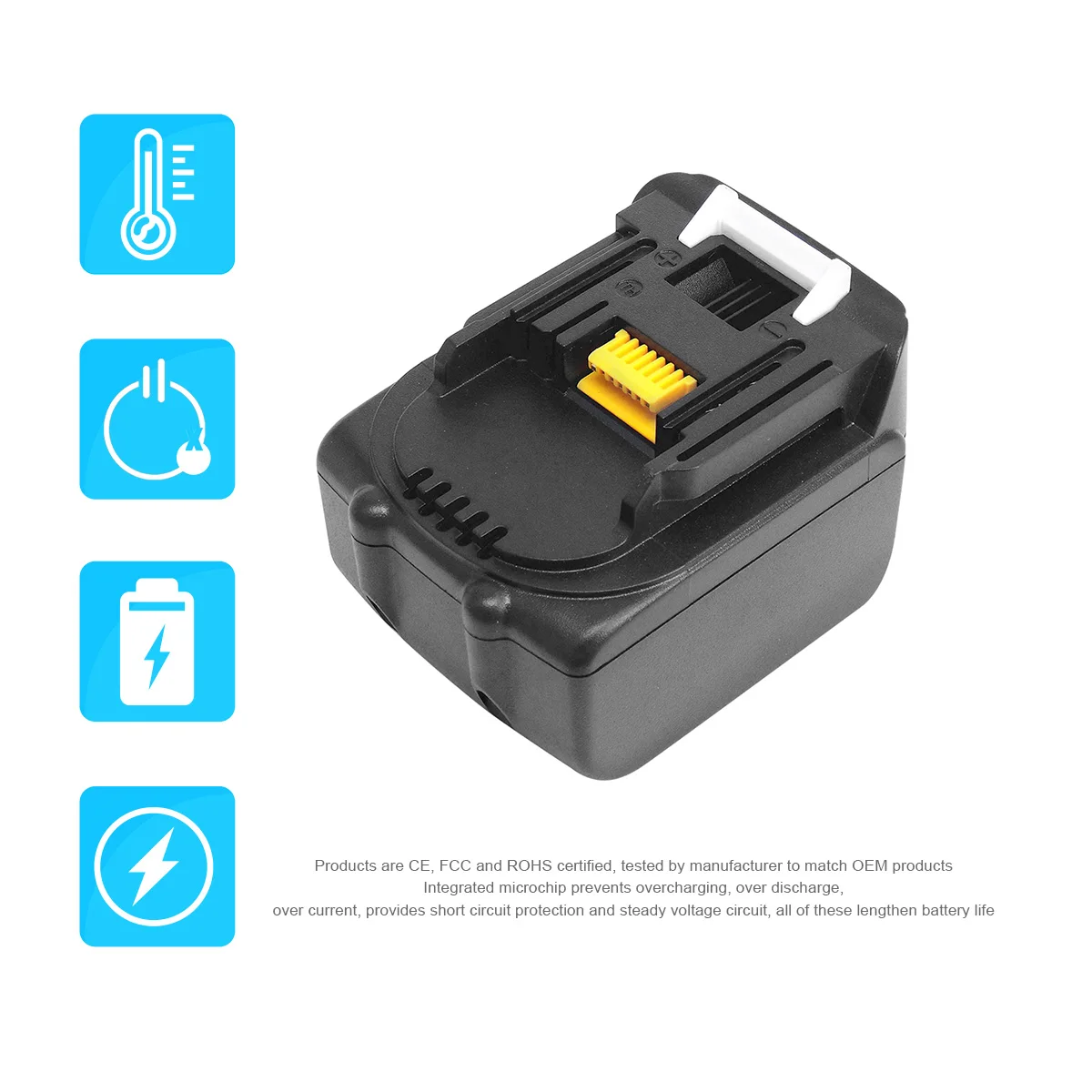 Литий-ионный аккумулятор BATTOOL 14 4 В 6000 мАч для MAKITA BL1430 BL1415 194066-1 194065-3 194559 -8 MAK1430Li MET1821