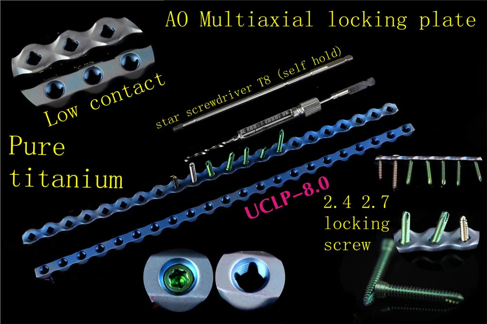 animal orthopaedic instrument medical 8.0 universal Multiaxial compression locking Titanium plate Multi angle 2.4 2.7 screw AO
animal orthopaedic instrument medical 8.0 universal Multiaxial compression locking Titanium plate Multi angle 2.4 2.7 screw AO