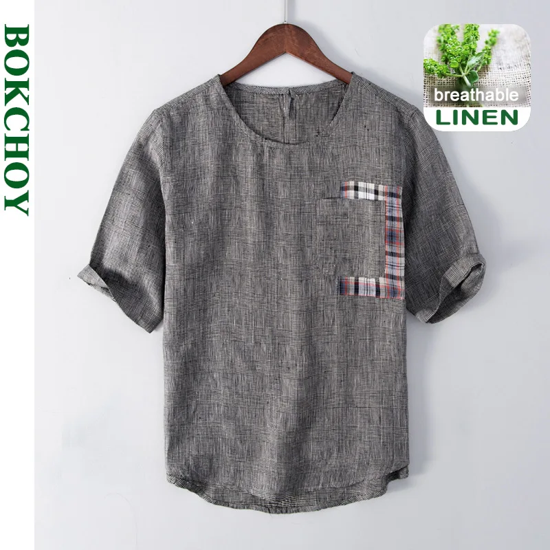 2021 Summer and Spring New Men Casual Linen Plaid Short-sleeved Simple T-shirt Youth Gray Khaki Workwear GC-L864
2021 Summer and Spring New Men Casual Linen Plaid Short-sleeved Simple T-shirt Youth Gray Khaki Workwear GC-L864