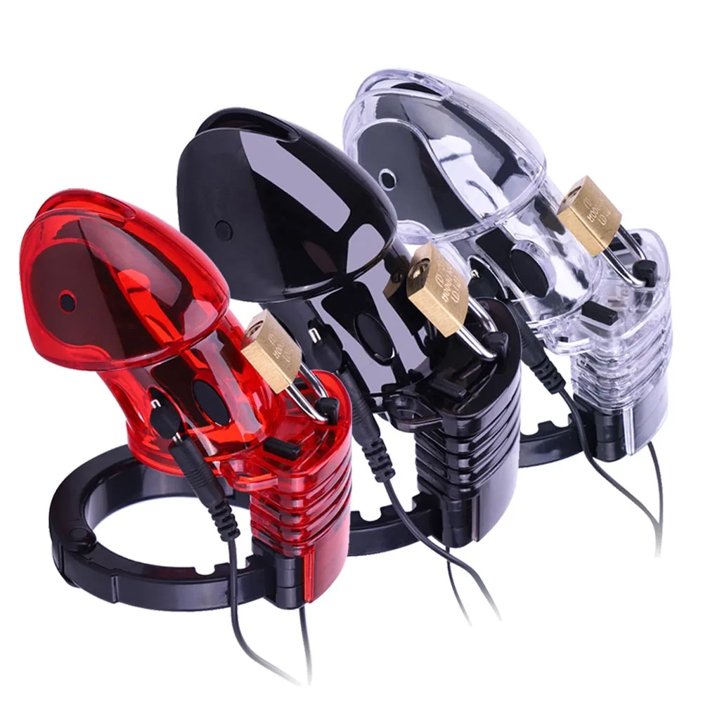 Electro Shock Cock Cage Ball Stretcher Timer Lock CB6000 Chastity Device Electric Stimulation Penis Ring Sex Toys For Men | Красота и
