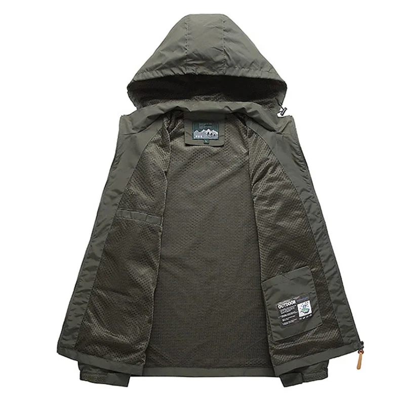 Men Waterproof Jackets Hooded Coats Male Outdoor Outwears Windbreaker Windproof Spring Autumn Jacket Fashion Clothing Coat
Men Waterproof Jackets Hooded Coats Male Outdoor Outwears Windbreaker Windproof Spring Autumn Jacket Fashion Clothing Coat