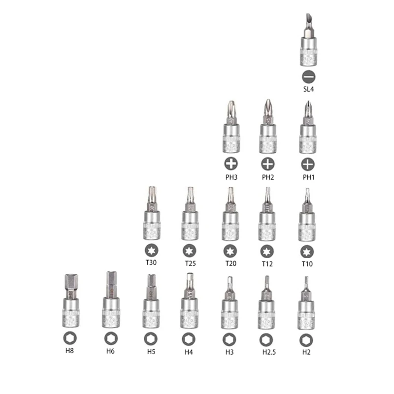 19Pcs Torque Wrench 1/4 Inch 2-20 Nm Bicycle Repair Tool Adapter Precision Tool Hex Socket Hex And Torx Bits For Road Bike MTB
19Pcs Torque Wrench 1/4 Inch 2-20 Nm Bicycle Repair Tool Adapter Precision Tool Hex Socket Hex And Torx Bits For Road Bike MTB
