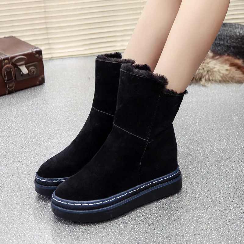 Women's Snow Boots Casual Warm Fur Warm Short Bootie Thick Bottom Two Wearing Slip-On Outside Ladies Winter Shoes Botas
Women's Snow Boots Casual Warm Fur Warm Short Bootie Thick Bottom Two Wearing Slip-On Outside Ladies Winter Shoes Botas