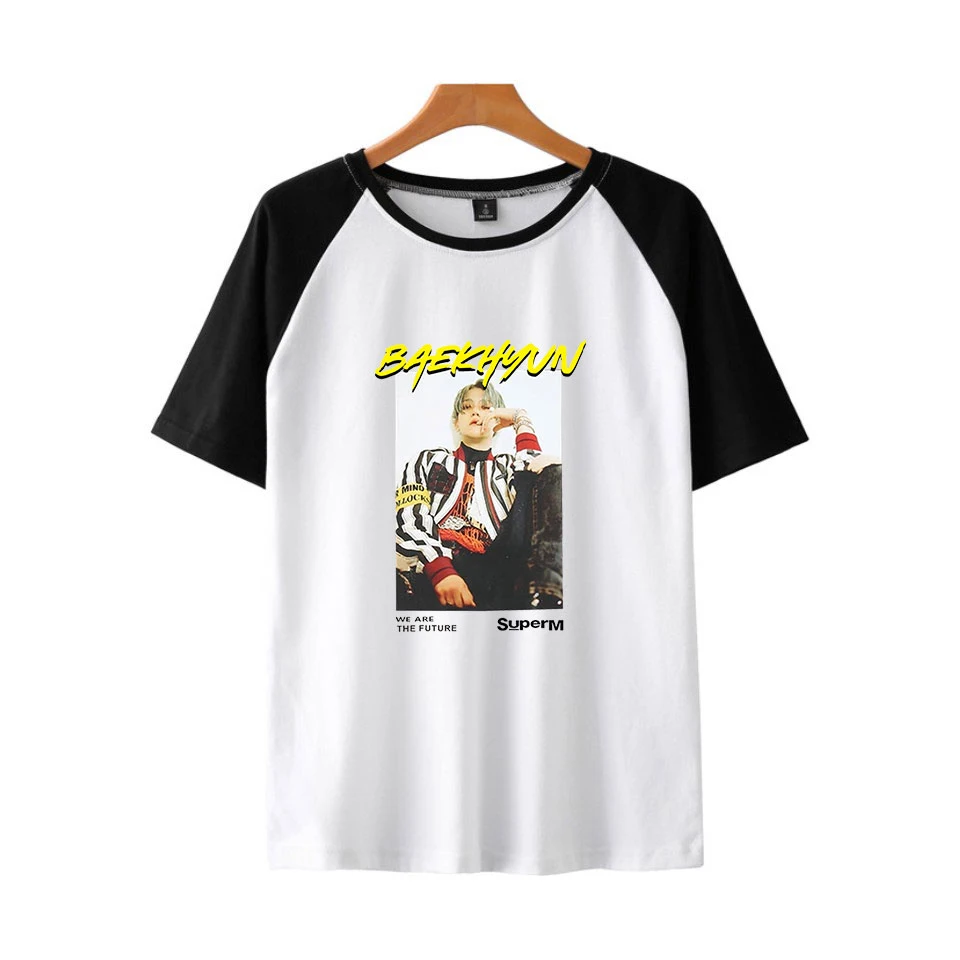 Футболка реглан с коротким рукавом для мужчин и женщин модная рубашка принтом Super