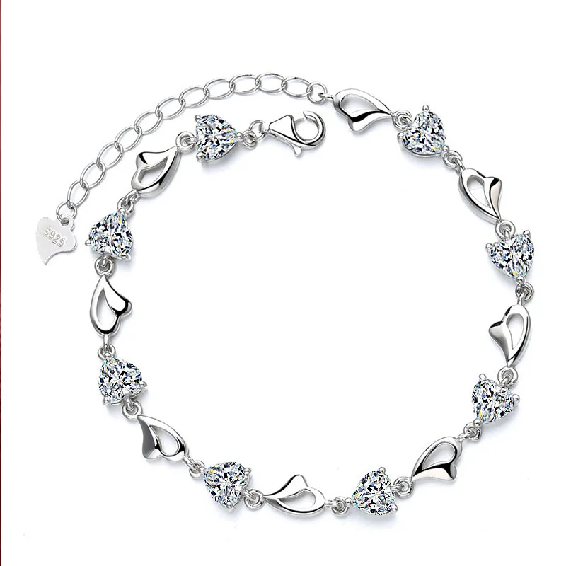 FUN-BEAUTY S925 Sterling Silver Ladies Love Bracelet Fashionable Zircon Heart Shaped Bracelet Classic Valentine's Day Jewelry
FUN-BEAUTY S925 Sterling Silver Ladies Love Bracelet Fashionable Zircon Heart Shaped Bracelet Classic Valentine's Day Jewelry