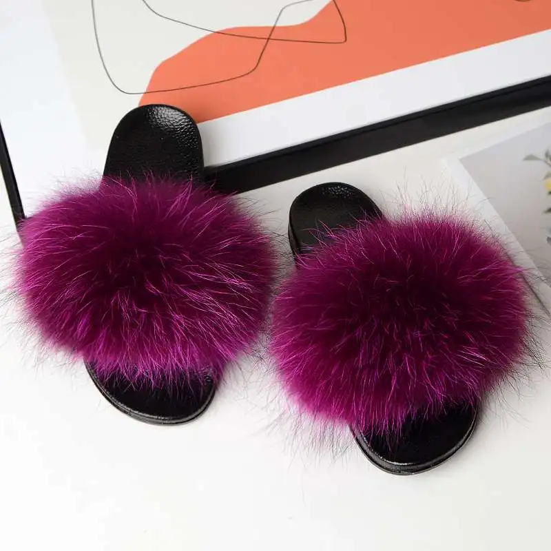 real raccoon Fur Sliders Hot Women Home Fluffy Sliders Comfort With Feathers Furry Summer Flats Sweet Ladies Home Shoes
real raccoon Fur Sliders Hot Women Home Fluffy Sliders Comfort With Feathers Furry Summer Flats Sweet Ladies Home Shoes