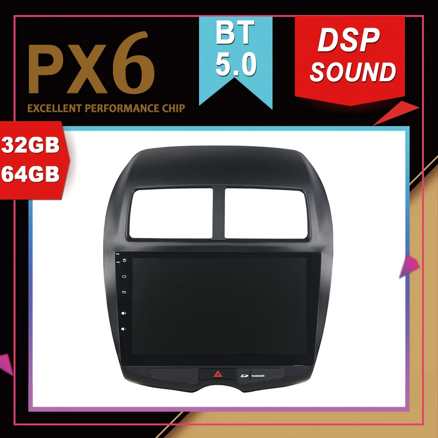 Автомобильный мультимедийный GPS PX6 с отличной производительностью Android 9 0 для