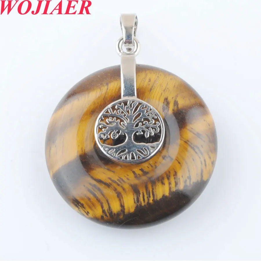 WOJIAER Tree of Life Charms Pendant Natural Crystal Hollow Round Reiki Stone Energy Women Men Pendants Necklaces PBO936
WOJIAER Tree of Life Charms Pendant Natural Crystal Hollow Round Reiki Stone Energy Women Men Pendants Necklaces PBO936