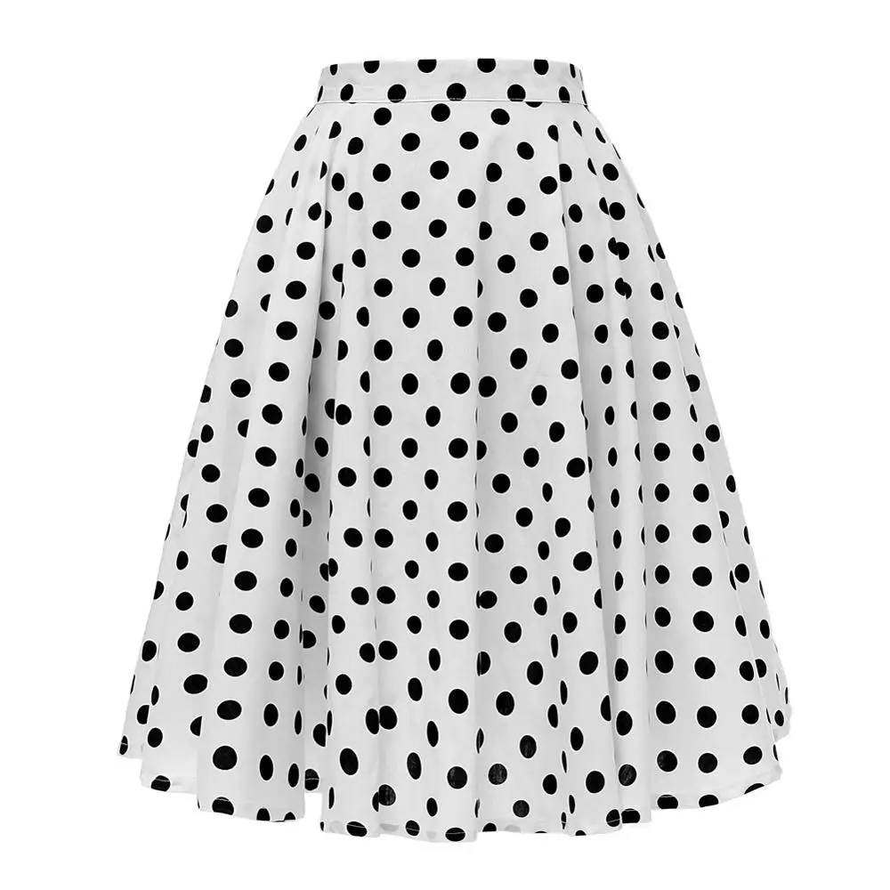 Summer High Waist Skirts Cotton Womens Polka Dot Retro Vinatge Swing Pinup White Skirt SP0677 Rockabilly 50s Jupe Femme
Summer High Waist Skirts Cotton Womens Polka Dot Retro Vinatge Swing Pinup White Skirt SP0677 Rockabilly 50s Jupe Femme