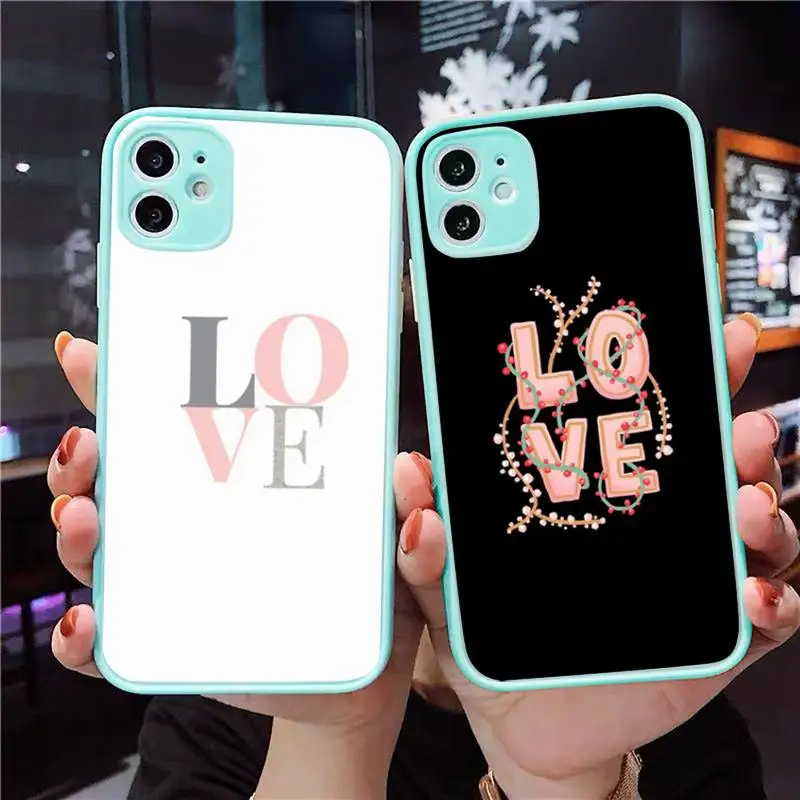 love heart color fashion pink Phone Case Matte Transparent for iPhone 7 8 11 12 s mini pro X XS XR MAX Plus cover funda
love heart color fashion pink Phone Case Matte Transparent for iPhone 7 8 11 12 s mini pro X XS XR MAX Plus cover funda