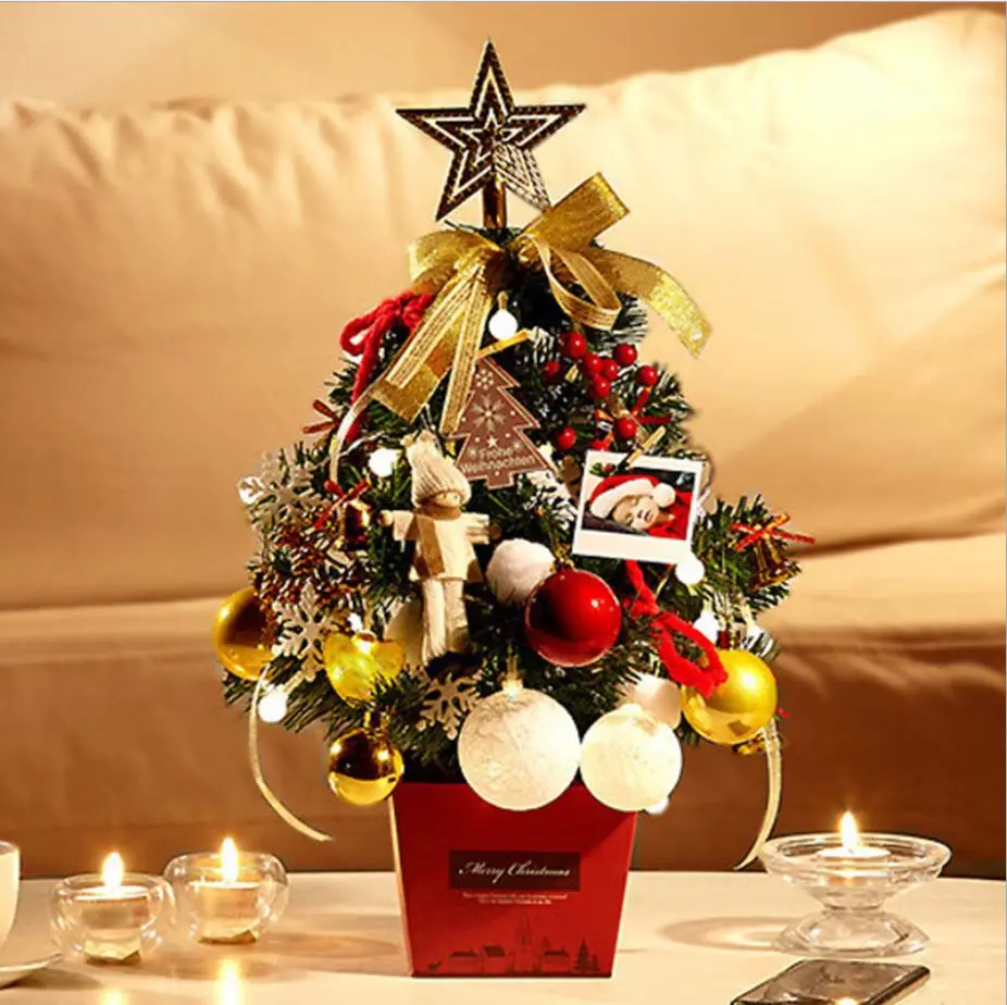 Mini Christmas Tree, Tabletop Xmas Pine Tree with LED String Lights & Ornaments for Home Decoration
Mini Christmas Tree, Tabletop Xmas Pine Tree with LED String Lights & Ornaments for Home Decoration
