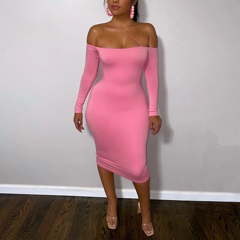Zoctuo Off Shoulder Midi Dress Long Sleeve Slim Bodycon Dress 2021 Party Clubwear Fashion Outfits Solid Robe Elegant Clothing
Zoctuo Off Shoulder Midi Dress Long Sleeve Slim Bodycon Dress 2021 Party Clubwear Fashion Outfits Solid Robe Elegant Clothing