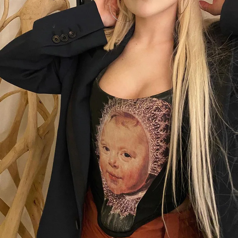 Diseyar Fashion Aesthetic Print Crop Tops for Women Sleeveless Corset Vest Top Cropped Feminino Backless Club Top Tanks
Diseyar Fashion Aesthetic Print Crop Tops for Women Sleeveless Corset Vest Top Cropped Feminino Backless Club Top Tanks