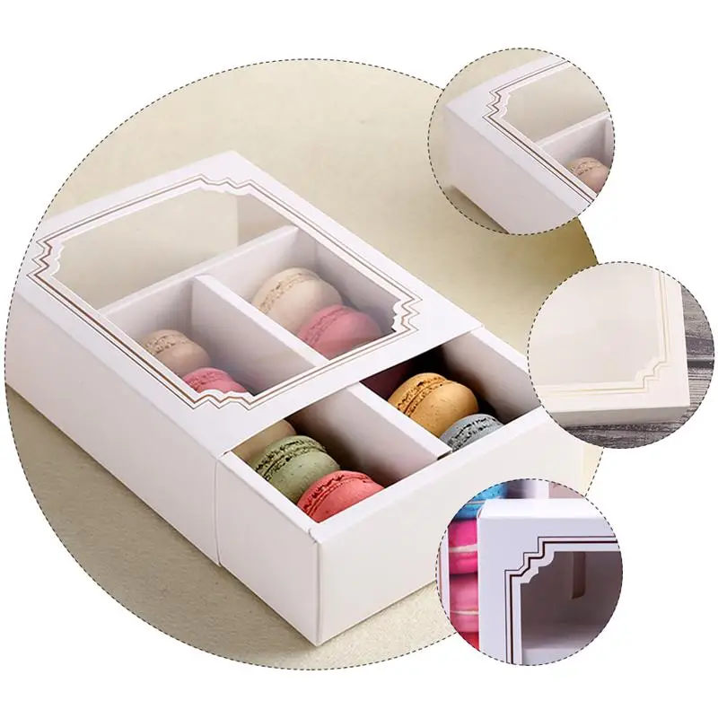 10pcs Bake Box Packaging BoxPaper Packing Box Wrapping Box Macaroon Box Dessert Transparent Macaron Packaging Boxes
10pcs Bake Box Packaging BoxPaper Packing Box Wrapping Box Macaroon Box Dessert Transparent Macaron Packaging Boxes