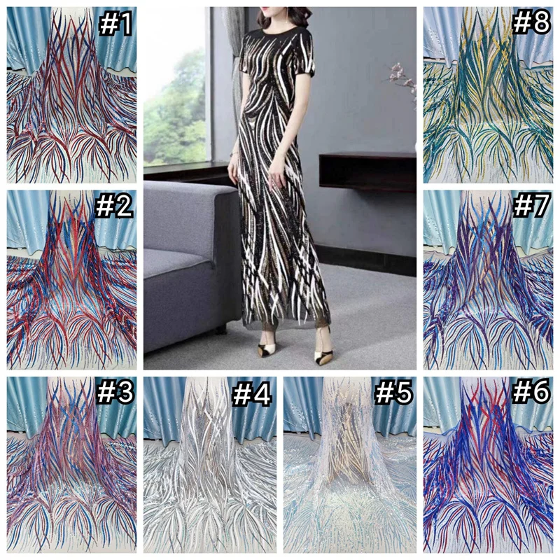 Multicolor Embroidery African Mesh Lace Fabrics Sequins Lace Fabrics Flower Pattern Sequence Laces Fabric for Nigerian Net Lace
Multicolor Embroidery African Mesh Lace Fabrics Sequins Lace Fabrics Flower Pattern Sequence Laces Fabric for Nigerian Net Lace