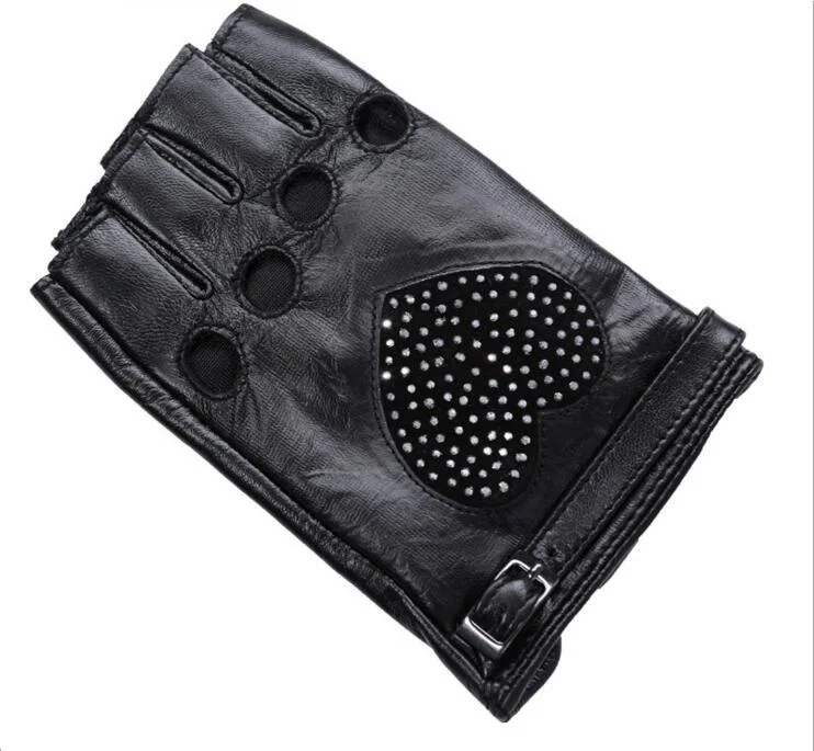 2020 New Genuine Leather Half Finger Gloves For love Driving Locomotive Sheepskin Glove Semi-Finger Flower Black Gloves 
2020 New Genuine Leather Half Finger Gloves For love Driving Locomotive Sheepskin Glove Semi-Finger Flower Black Gloves