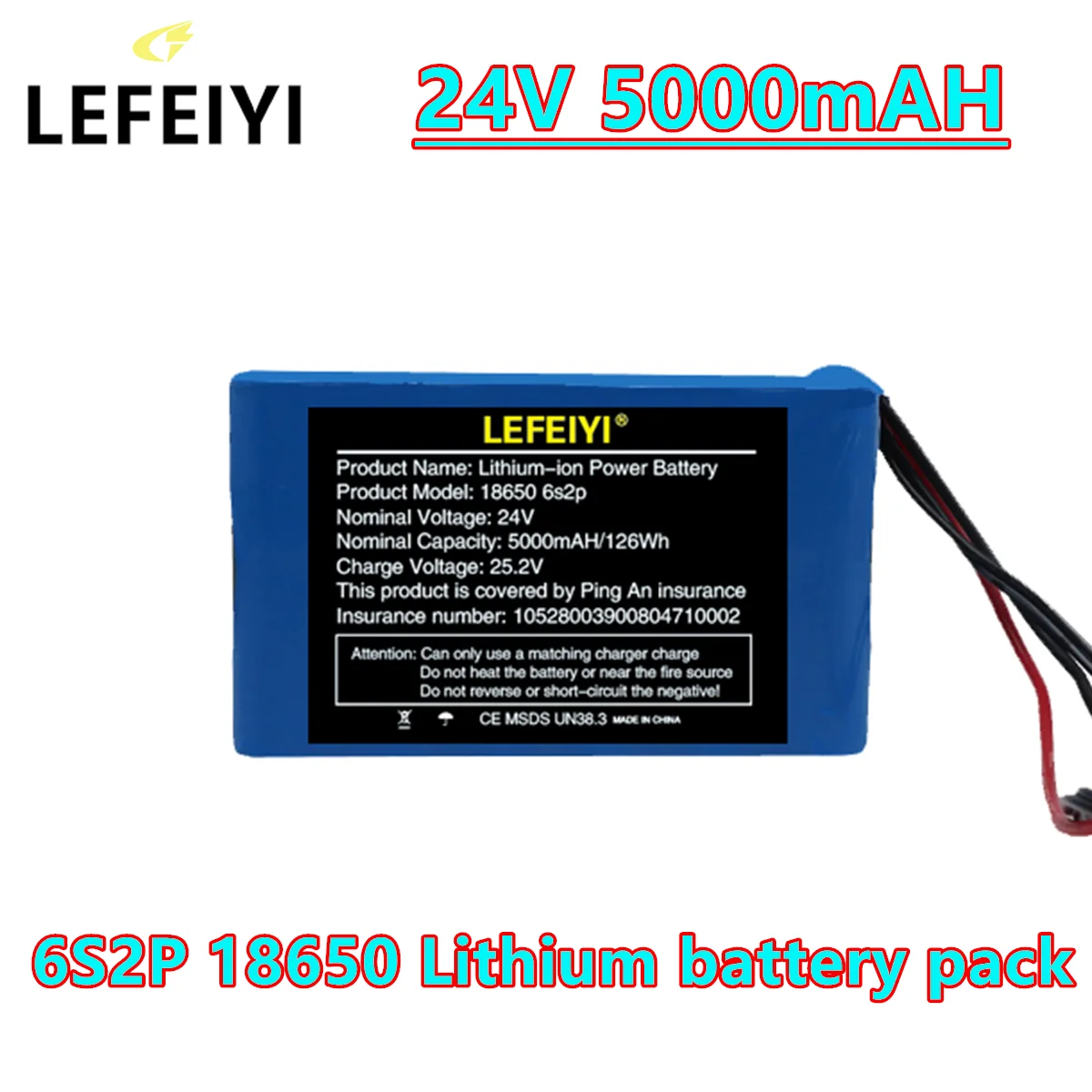 6S2P 24V 5Ah 18650 Battery Lithium Battery 25.2V 5000mAh Electric Bicycle Moped /Electric/Li ion Battery Pack with + Charge
6S2P 24V 5Ah 18650 Battery Lithium Battery 25.2V 5000mAh Electric Bicycle Moped /Electric/Li ion Battery Pack with + Charge