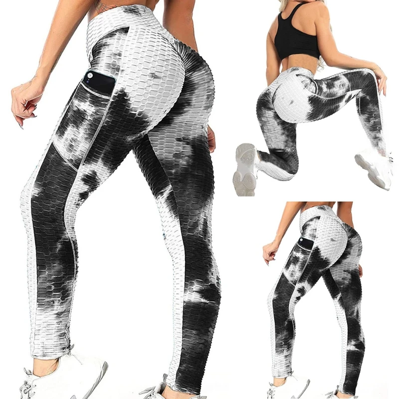 Womens High Waist Tie-Dye Pocket Yoga Pants Ruched Scrunch Butt Lifting Workout Leggings Tummy Control Textured Stretchy Running
Womens High Waist Tie-Dye Pocket Yoga Pants Ruched Scrunch Butt Lifting Workout Leggings Tummy Control Textured Stretchy Running