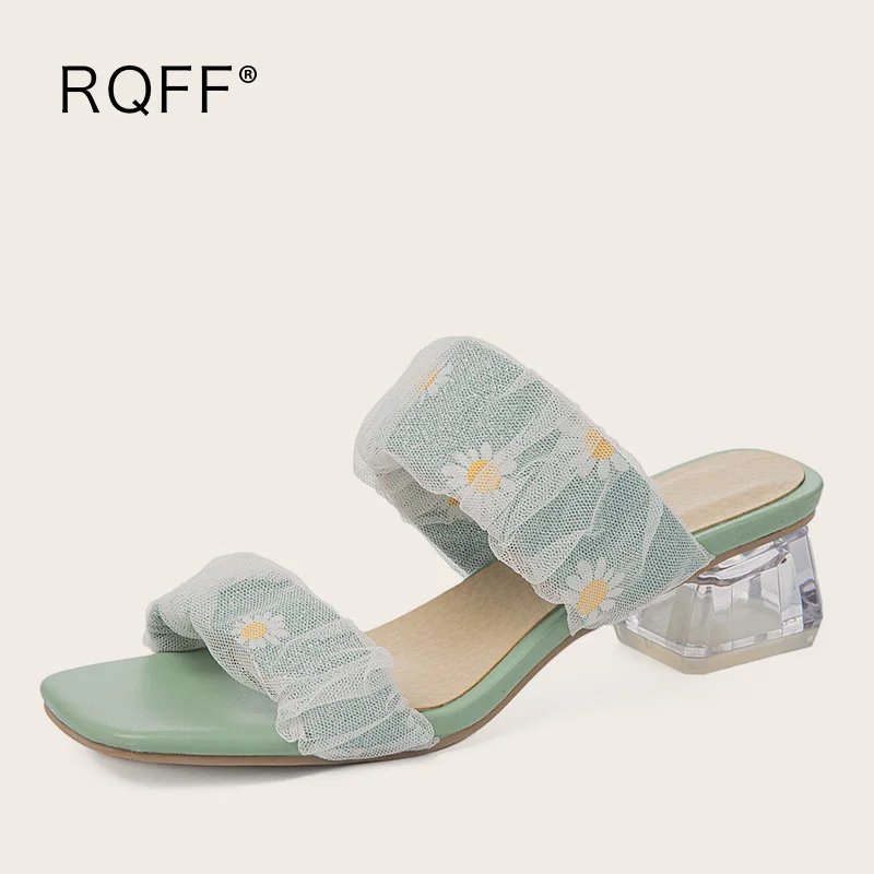 Outside Slippers Women Handmade Plus Size 44 45 Open Toe 4cm Block Heels Slides Summer New Fashion Lace Beige Green Sandals RQFF
Outside Slippers Women Handmade Plus Size 44 45 Open Toe 4cm Block Heels Slides Summer New Fashion Lace Beige Green Sandals RQFF