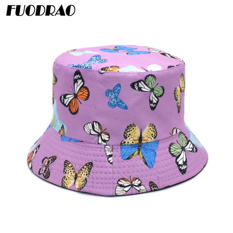 FUODRAO New Original Butterfly Print Women Bucket Hats Reversible Cotton Fashion Fisherman Hats Caps Men Gift M113
FUODRAO New Original Butterfly Print Women Bucket Hats Reversible Cotton Fashion Fisherman Hats Caps Men Gift M113
