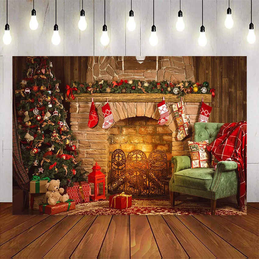 Fireplace backdrop Christmas Party Photography background Vintage X-mas tree sofa sock background for photo studio
Fireplace backdrop Christmas Party Photography background Vintage X-mas tree sofa sock background for photo studio