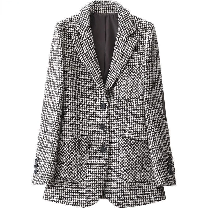 2022 Spring and Autumn Plaid Suit Jacket Female Korean Fashion Slim Jacket Casual College Students Street Office Women traf
2022 Spring and Autumn Plaid Suit Jacket Female Korean Fashion Slim Jacket Casual College Students Street Office Women traf