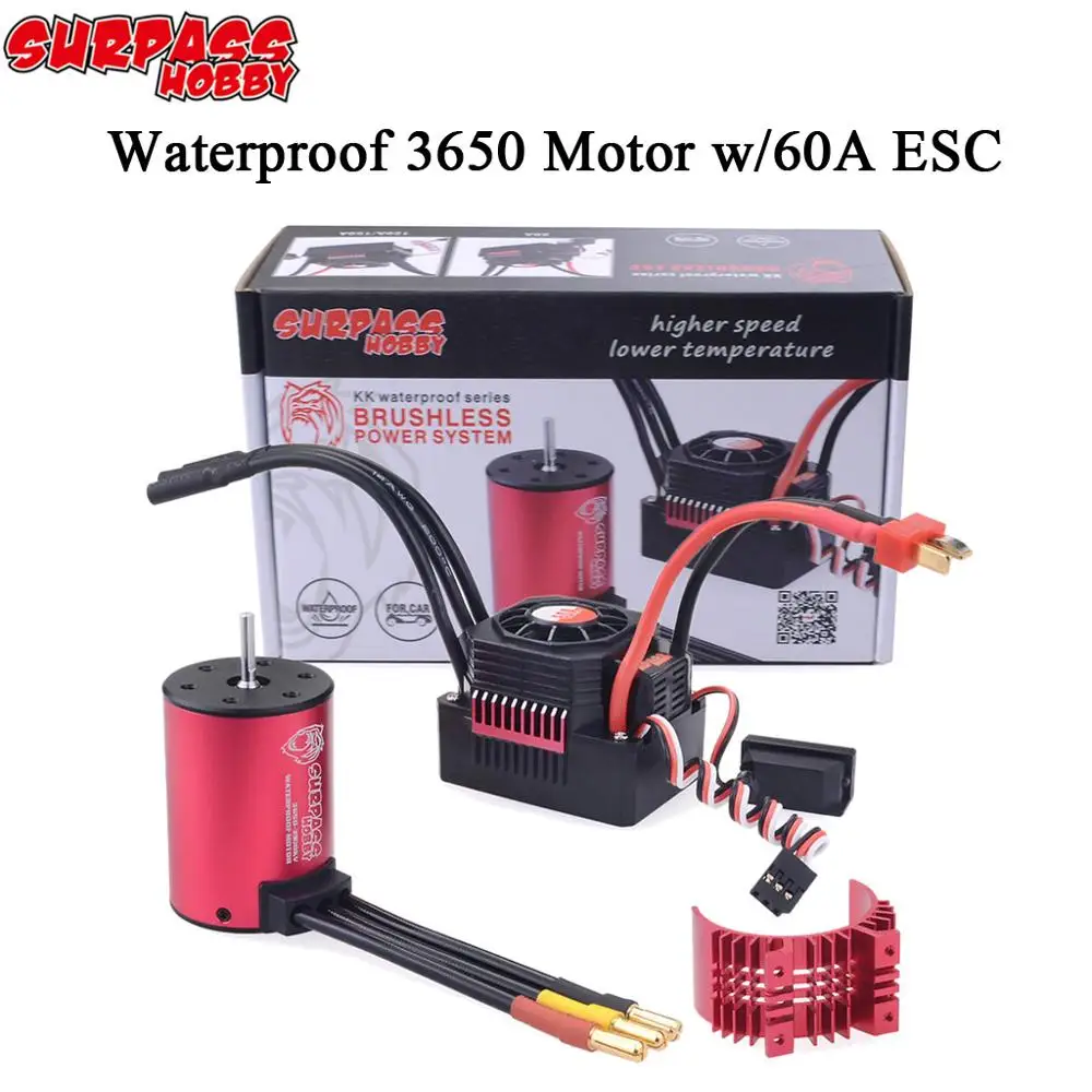 Surpass Hobby 3650 Waterproof Brushless Motor 3600KV 4500KV 5200KV w/ 60A ESC for 1/10 GTR/Lexus 3S RC Drift Car
Surpass Hobby 3650 Waterproof Brushless Motor 3600KV 4500KV 5200KV w/ 60A ESC for 1/10 GTR/Lexus 3S RC Drift Car