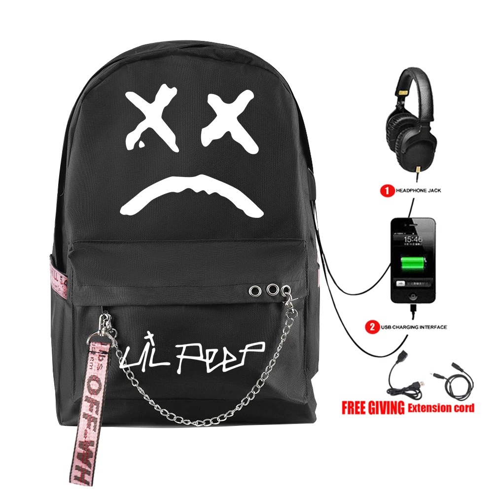 2021 New Fashion Lil Peep Black Backpack for School Teenagers Girls Student Waterproof Canvas Bags USB Laptop Travel Backpacks 
2021 New Fashion Lil Peep Black Backpack for School Teenagers Girls Student Waterproof Canvas Bags USB Laptop Travel Backpacks