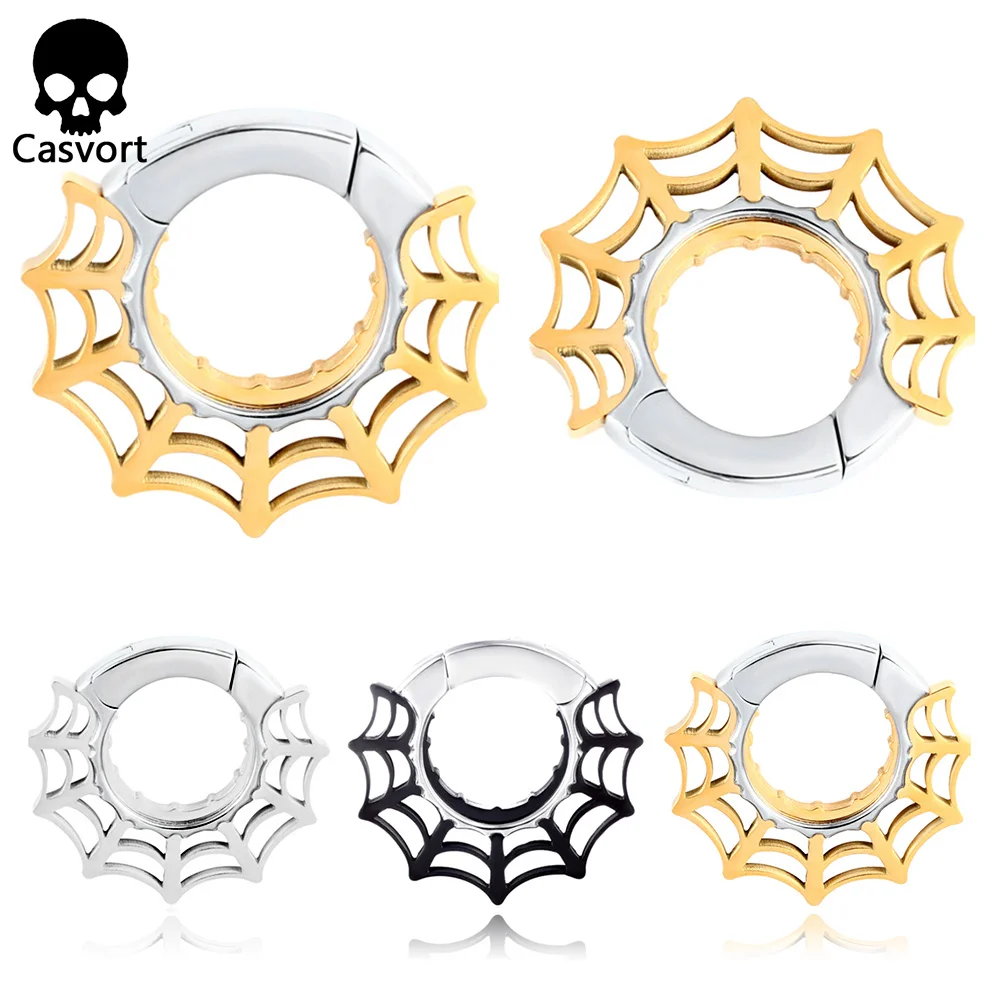 Casvort Spider Spider Web Ear Hanger Weight Stainless Steel Ear Gauges Fashion Body Jewelry Piercing Plug Stretcher Expander 0g
Casvort Spider Spider Web Ear Hanger Weight Stainless Steel Ear Gauges Fashion Body Jewelry Piercing Plug Stretcher Expander 0g