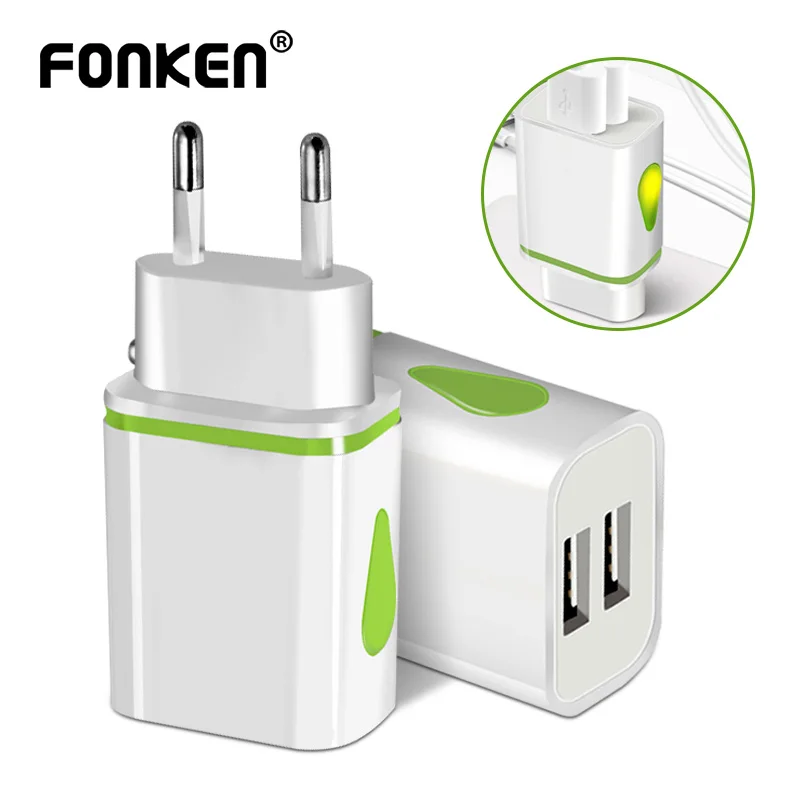 FONKEN 2 USB Charger Adapter Wall Charger EU Mobile Phone Charge Charger Water Drop LED Charger For Samsung Tablet Notebook
FONKEN 2 USB Charger Adapter Wall Charger EU Mobile Phone Charge Charger Water Drop LED Charger For Samsung Tablet Notebook