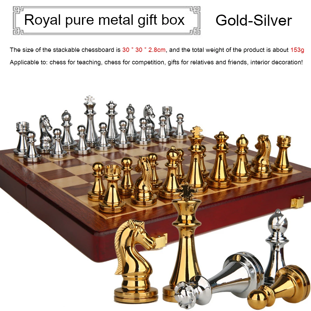 

Medieval Luxury Chess Set with Wooden Chessboard Adults Kids Chess Game High Quality Board Game Chess Figure Sets Gift