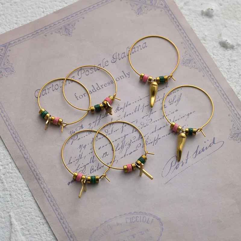 Bohemian Style Color Rice Beads Stars Exaggerated Earrings Women's Fashion Brand Personality Pepper Stainless Steel Earrings
Bohemian Style Color Rice Beads Stars Exaggerated Earrings Women's Fashion Brand Personality Pepper Stainless Steel Earrings