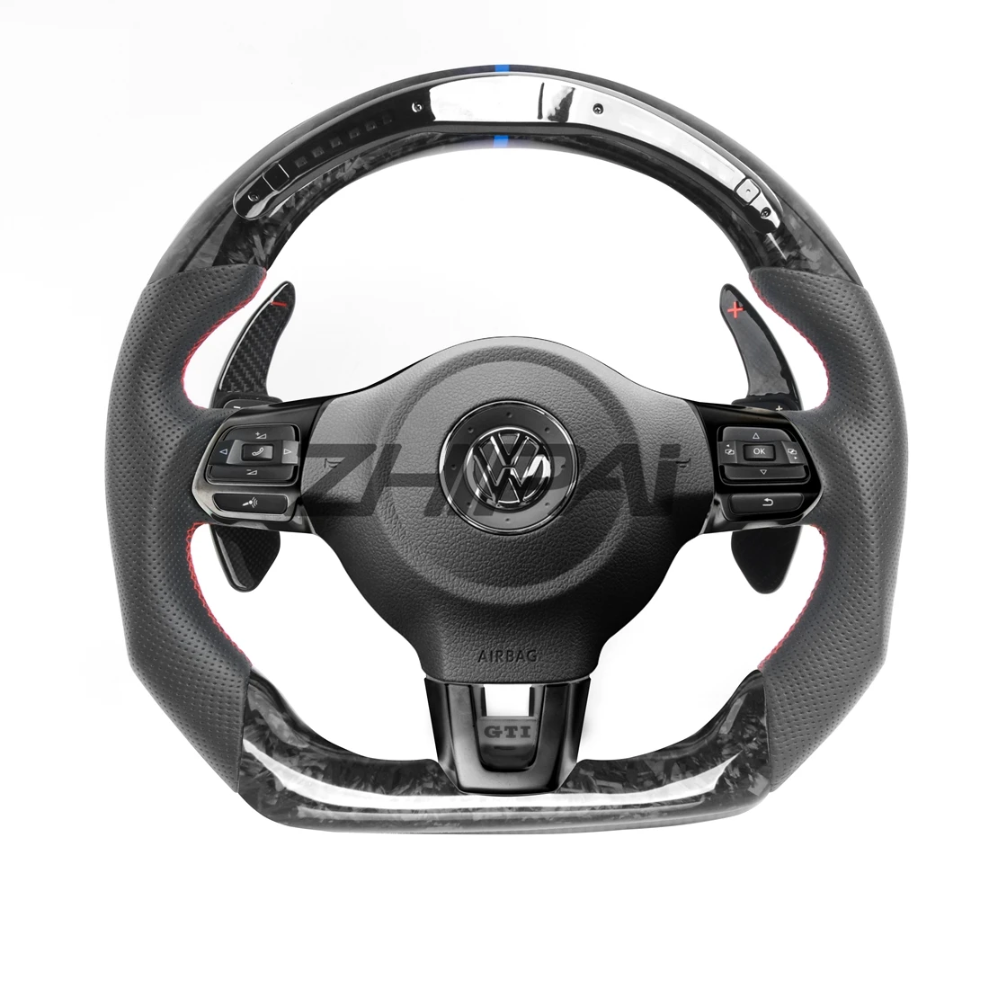 Forged Carbon Fiber Steering Wheel for Volkswagen MK6 Perforated Leather/Alcanrata with Glossy Black and LED and Paddle Assembly
Forged Carbon Fiber Steering Wheel for Volkswagen MK6 Perforated Leather/Alcanrata with Glossy Black and LED and Paddle Assembly
